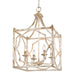 Golden - 0885-4P AI - Four Light Pendant - Laurent - Antique Ivory