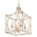 Golden - 0885-4P AI - Four Light Pendant - Laurent - Antique Ivory