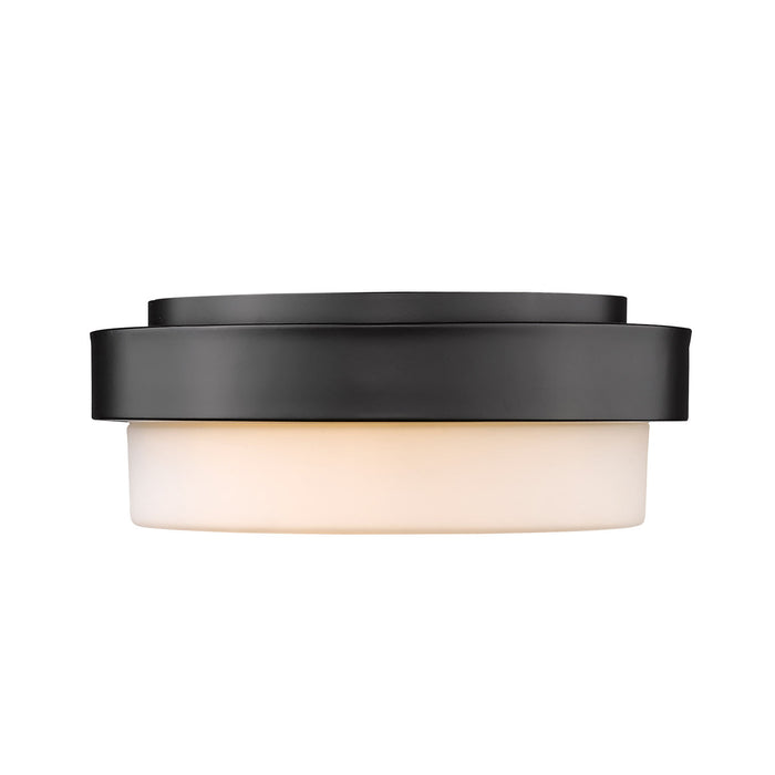 Golden - 1270-11 BLK - Two Light Flush Mount - Morgon - Matte Black