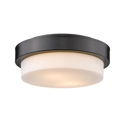 Morgon Two Light Flush Mount Matte Black