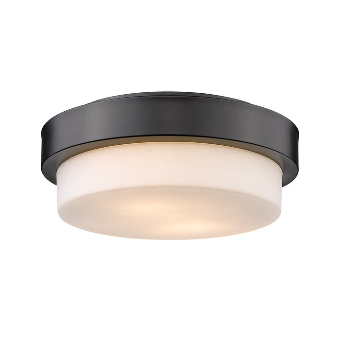 Golden - 1270-11 BLK - Two Light Flush Mount - Morgon - Matte Black