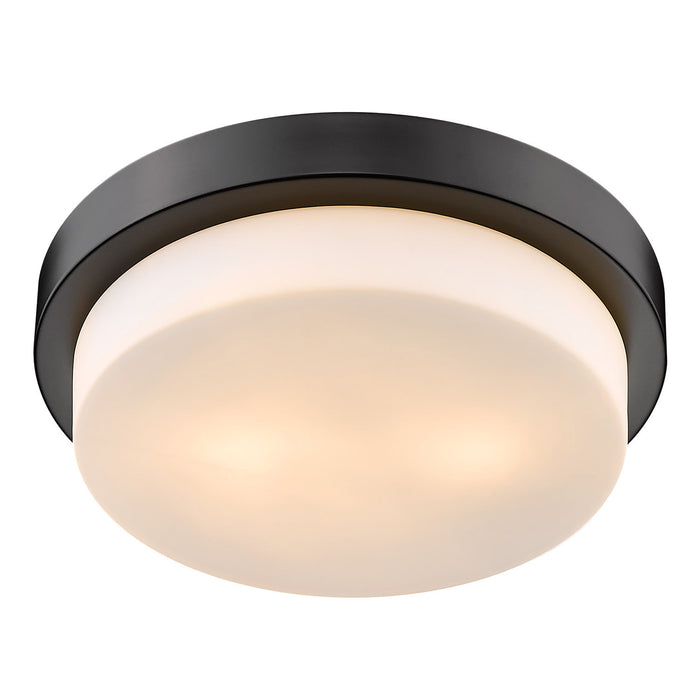 Golden - 1270-13 BLK - Two Light Flush Mount - Morgon - Matte Black
