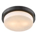 Golden - 1270-13 BLK - Two Light Flush Mount - Morgon - Matte Black