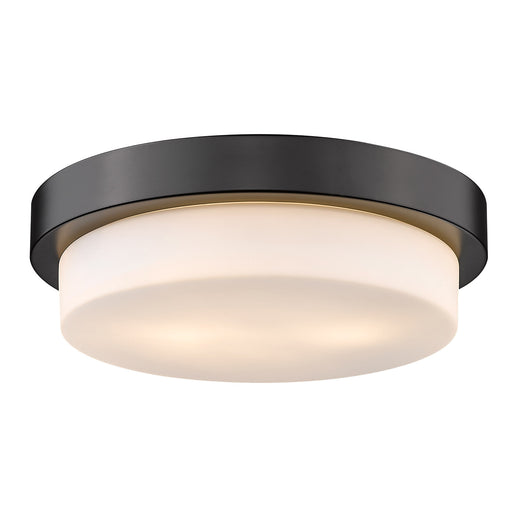 Morgon Two Light Flush Mount Matte Black