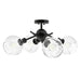 Golden - 1945-SF BLK-GLOBE-SD - Four Light Semi-Flush Mount - Axel - Matte Black