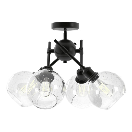 Axel Four Light Semi-Flush Mount Matte Black