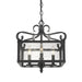 Golden - 2049-SF BLK - Four Light Semi-Flush Mount - Valencia - Matte Black