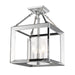 Golden - 2074-M3 CH-CLR - Three Light Mini Chandelier - Smyth - Chrome
