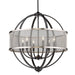 Golden - 3167-6 BLK-PW - Six Light Chandelier - Colson - Matte Black