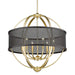 Golden - 3167-6 OG-BLK - Six Light Chandelier - Colson - Olympic Gold