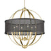 Golden - 3167-6 OG-BLK - Six Light Chandelier - Colson - Olympic Gold