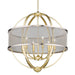Golden - 3167-6 OG-PW - Six Light Chandelier - Colson - Olympic Gold