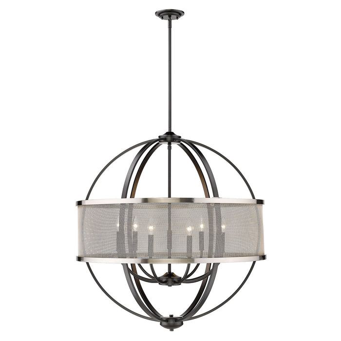 Golden - 3167-9 BLK-PW - Nine Light Chandelier - Colson - Matte Black