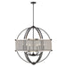 Golden - 3167-9 BLK-PW - Nine Light Chandelier - Colson - Matte Black