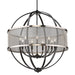 Golden - 3167-9 BLK-PW - Nine Light Chandelier - Colson - Matte Black