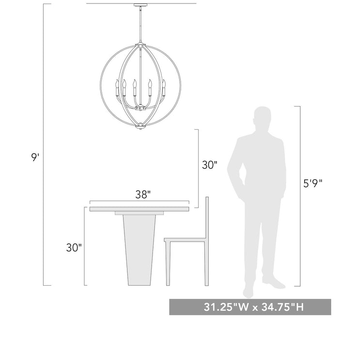 Golden - 3167-9 BLK-PW - Nine Light Chandelier - Colson - Matte Black