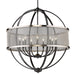 Golden - 3167-9 BLK-PW - Nine Light Chandelier - Colson - Matte Black