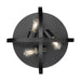 Golden - 3167-FM15 BLK - Three Light Flush Mount - Colson - Matte Black