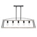 Golden - 3184-LP NB-GH - Five Light Linear Pendant - Teagan - Natural Black