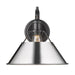 Golden - 3306-1W BLK-CH - One Light Wall Sconce - Orwell BLK - Matte Black