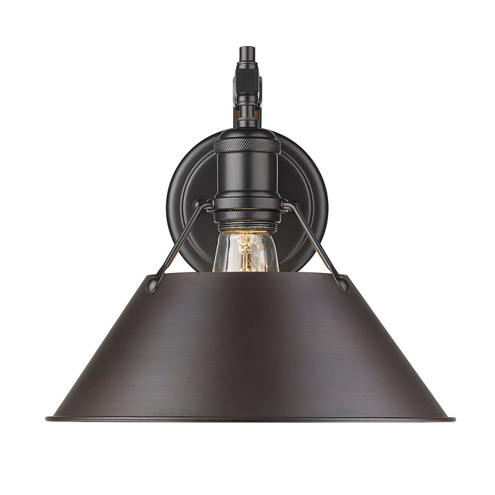 Golden - 3306-1W BLK-RBZ - One Light Wall Sconce - Orwell BLK - Matte Black