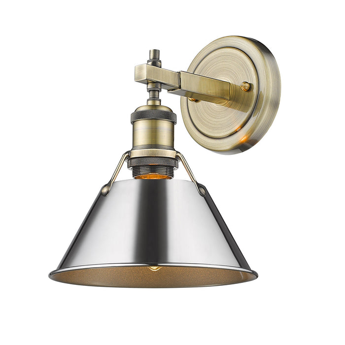 Golden - 3306-BA1 AB-CH - One Light Bath Vanity - Orwell AB - Aged Brass