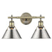 Golden - 3306-BA2 AB-PW - Two Light Bath Vanity - Orwell AB - Aged Brass