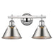 Golden - 3306-BA2 CH-PW - Two Light Bath Vanity - Orwell CH - Chrome