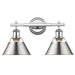 Golden - 3306-BA2 CH-PW - Two Light Bath Vanity - Orwell CH - Chrome