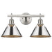 Golden - 3306-BA2 PW-CH - Two Light Bath Vanity - Orwell PW - Pewter