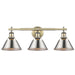 Golden - 3306-BA3 AB-PW - Three Light Bath Vanity - Orwell AB - Aged Brass