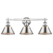 Golden - 3306-BA3 CH-PW - Three Light Bath Vanity - Orwell CH - Chrome