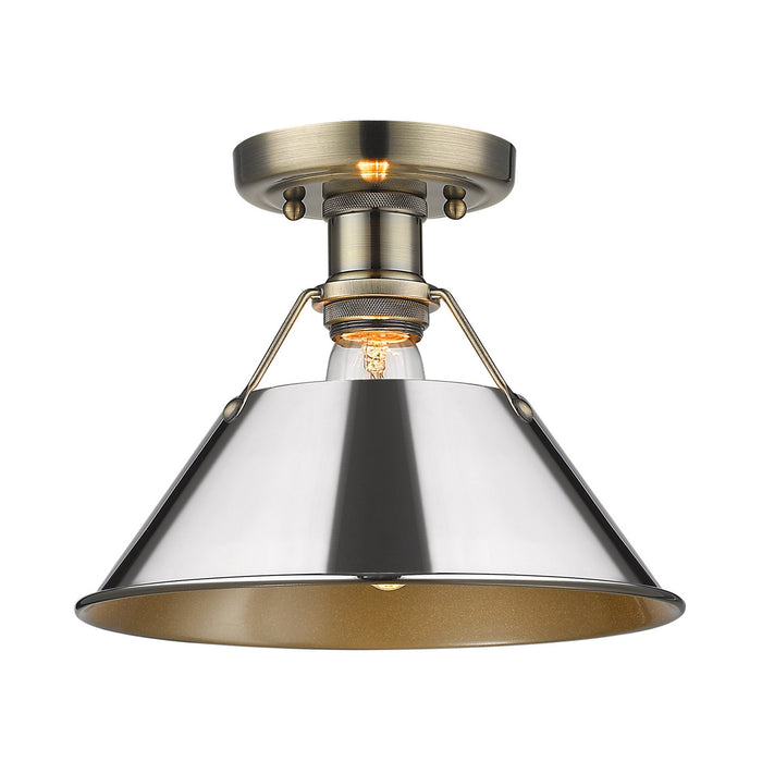 Golden - 3306-FM AB-CH - One Light Flush Mount - Orwell AB - Aged Brass