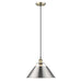 Golden - 3306-L AB-PW - One Light Pendant - Orwell AB - Aged Brass