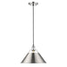 Golden - 3306-L CH-PW - One Light Pendant - Orwell CH - Chrome