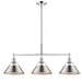 Golden - 3306-LP CH-PW - Three Light Linear Pendant - Orwell CH - Chrome