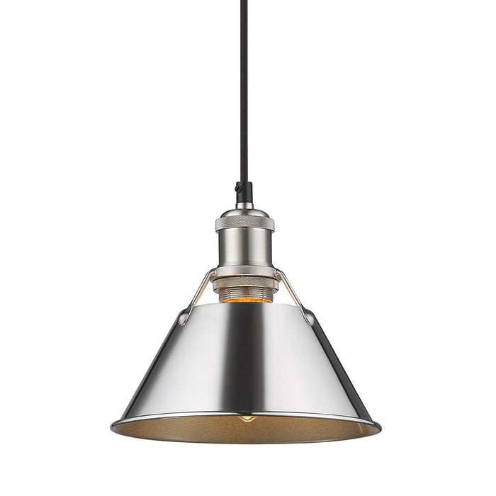Golden - 3306-S PW-CH - One Light Mini Pendant - Orwell PW - Pewter