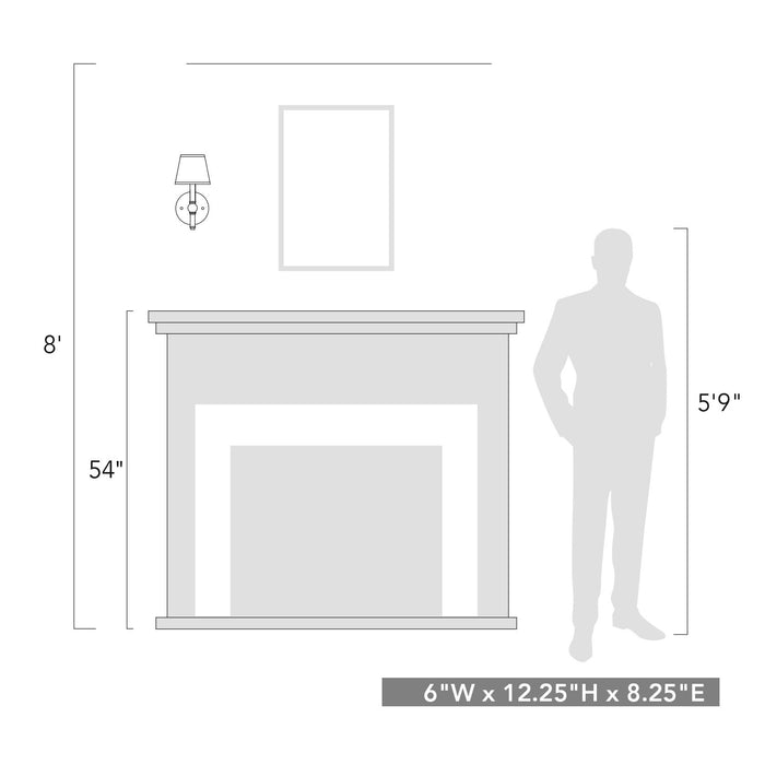 Golden - 3500-1W RBZ-CWH - One Light Wall Sconce - Waverly - Rubbed Bronze