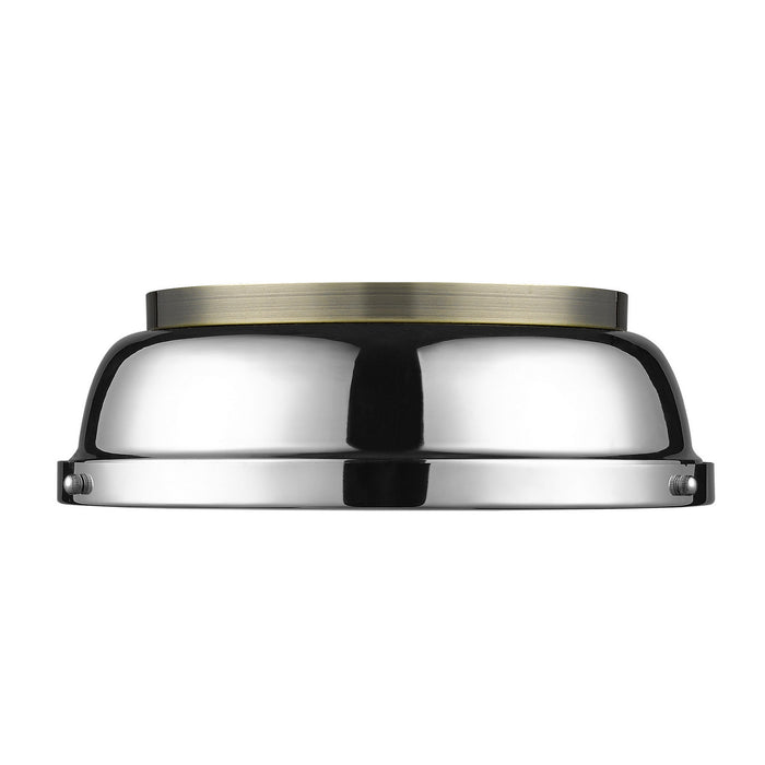 Golden - 3602-14 AB-CH - Two Light Flush Mount - Duncan - Aged Brass
