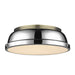 Golden - 3602-14 AB-CH - Two Light Flush Mount - Duncan - Aged Brass