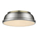 Golden - 3602-14 AB-PW - Two Light Flush Mount - Duncan - Aged Brass