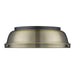 Golden - 3602-14 BLK-AB - Two Light Flush Mount - Duncan - Matte Black