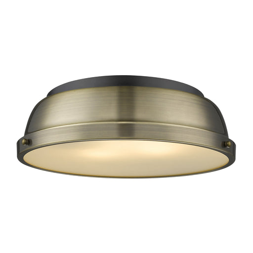 Duncan Two Light Flush Mount Matte Black