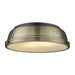 Golden - 3602-14 BLK-AB - Two Light Flush Mount - Duncan - Matte Black