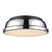 Golden - 3602-14 BLK-CH - Two Light Flush Mount - Duncan - Matte Black