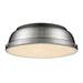 Golden - 3602-14 BLK-PW - Two Light Flush Mount - Duncan - Matte Black