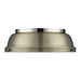 Golden - 3602-14 CH-AB - Two Light Flush Mount - Duncan - Chrome