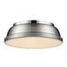 Golden - 3602-14 CH-PW - Two Light Flush Mount - Duncan - Chrome