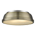 Golden - 3602-14 PW-AB - Two Light Flush Mount - Duncan - Pewter
