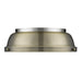 Golden - 3602-14 PW-AB - Two Light Flush Mount - Duncan - Pewter